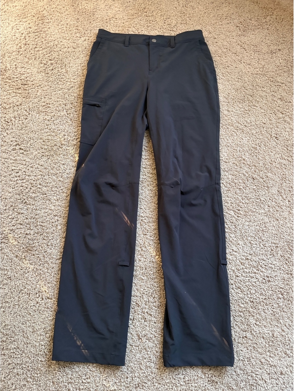 black REI women stretch hiking cargo pants lightweight softshell outdoor 10 Tall
